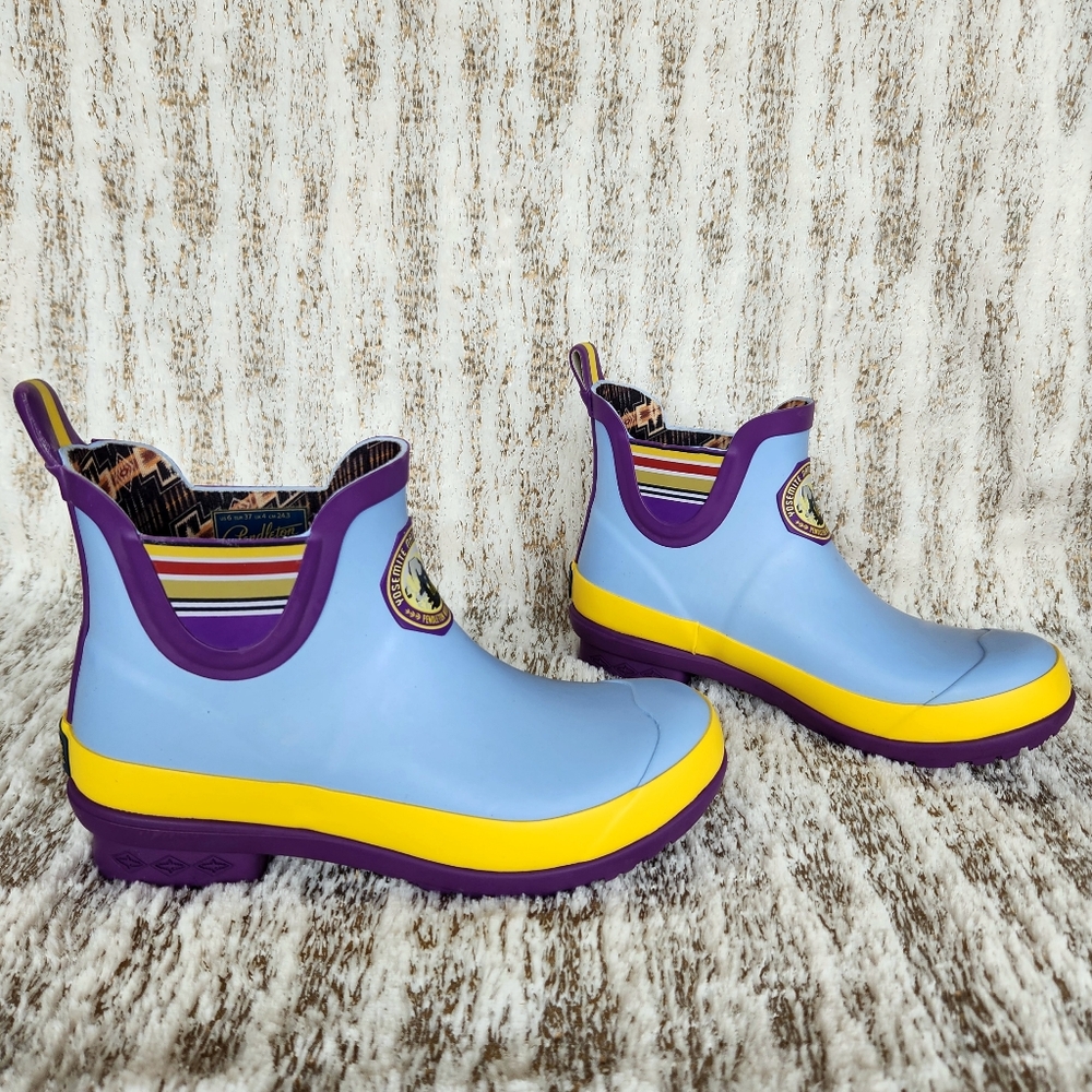 Pendleton Ankle Rain Boots Yosemite California National Park Blue Women's Size 6 - Picture 10 of 16